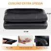 SEDIA PER SCRIVANIA AD ALTEZZA REGOLABILE E RECLINABILE FINO A 135¦, IN PELLE PU NERA, 65X76X113-121 CM