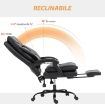 SEDIA PER SCRIVANIA AD ALTEZZA REGOLABILE E RECLINABILE FINO A 135¦, IN PELLE PU NERA, 65X76X113-121 CM