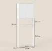 MOBILE BAGNO SOPRA WC E LAVATRICE CON ARMADIETTO E RIPIANO APERTO, 64X20X180 CM, BIANCO