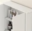 MOBILE BAGNO SOPRA WC E LAVATRICE CON ARMADIETTO E RIPIANO APERTO, 64X20X180 CM, BIANCO