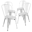 SET 4 SEDIE BRUGES VINTAGE 51 X 44 X H85 CM COLORE BIANCO