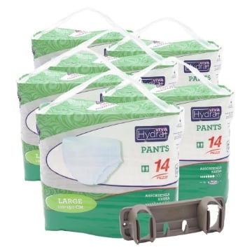 HYDRA VIVA+ PANTS PANNOLONI IN SET DA 6 IN TAGLIA L 14 PZ CON TAC APPENDISCOPE