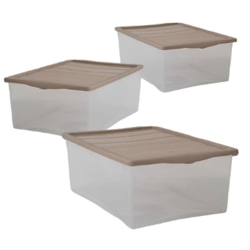 SET 3 SCATOLE TORTORA CON COPERCHIO SPRING BOX TAGLIA S 35 X 25 X H15 CM 