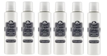 SET 6 CONFEZIONI TESORI D'ORIENTE DEODORANTE SPRAY MUSCHIO BIANCO DA 150 ML 