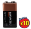 SET 10 BATTERIE  DURACELL SIMPLY PLUS DA 9 VOLT