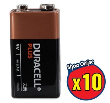 SET 10 BATTERIE  DURACELL SIMPLY PLUS DA 9 VOLT