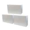 SET 3 SCARPIERE IN PROPILENE 51 X 17 X H39 CM COMPONIBILI IMPILABILI BIANCHE