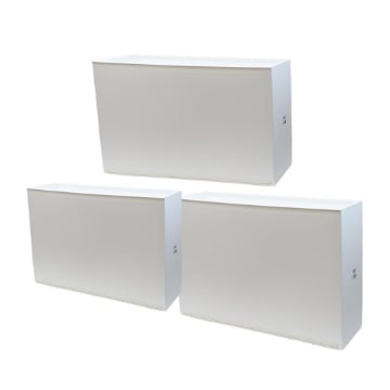SET 3 SCARPIERE IN PROPILENE 51 X 17 X H39 CM COMPONIBILI IMPILABILI BIANCHE