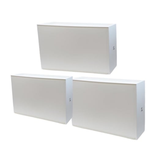 SET 3 SCARPIERE IN PROPILENE 51 X 17 X H39 CM COMPONIBILI IMPILABILI BIANCHE