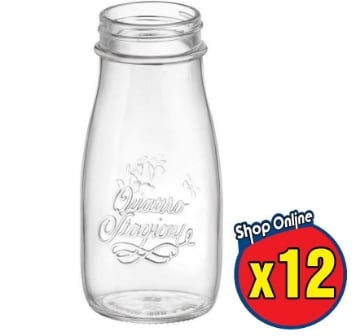 KIT 12 PZ BORMIOLI QUATTRO STAGIONI BOTTIGLIA IN VETRO DA 400 ML 
