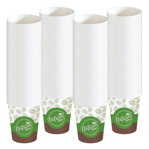 SET 200 BICCHIERI IN CARTONCINO BIO CAPIENZA 160-190 ML