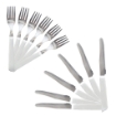 MAURY'S FORCHETTE E COLTELLI DA TAVOLA IN SET DA 12 PEZZI DI COLORE BIANCO