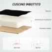 SEDIA GIREVOLE CON ANELLO POGGIAPIEDI E SCHIENALE RICURVO IN POLIESTERE SCHIUMA E PLASTICA 55X58X94 CM NERO