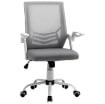 SEDIA DA UFFICIO ERGONOMICA CON BRACCIOLI E SUPPORTO LOMBARE, IN TESSUTO EFFETTO LINO, 62.5X55X94-104 CM, GRIGIA