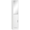 MOBILE COLONNA BAGNO IN LEGNO A 5 RIPIANI CON ANTA A SPECCHIO APRIBILE, 32X28X162 CM, BIANCO