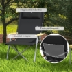 SEDIA DA CAMPEGGIO PIEGHEVOLE CON SCHIENALE REGOLABILE, IN ALLUMINIO E POLIESTERE 74X59.5X98 CM, NERO