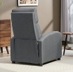 POLTRONA RELAX IMBOTTITA E RECLINABILE A 135¦ E POGGIAPIEDI IN TESSUTO, 69X87X100.5 CM, GRIGIO
