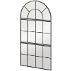 SPECCHIO DA PARETE AD ARCO STILE FINESTRA PER CAMERA DA LETTO E INGRESSO 76X43 CM NERO