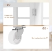 TAVOLO PIEGHEVOLE DA PRANZO CON 2 RIBALTE E RIPIANI, ESPANDIBILE, PER 4 PERSONE, 120X60X75 CM, BIANCO