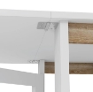 TAVOLO PIEGHEVOLE DA PRANZO CON 2 RIBALTE E RIPIANI, ESPANDIBILE, PER 4 PERSONE, 120X60X75 CM, BIANCO