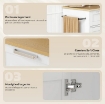 CARRELLO DA CUCINA CON CASSETTO, ARMADIETTO, PORTASCIUGAMANI E 3 PORTASPEZIE, IN LEGNO, 62X40X87 CM, BIANCO