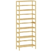 SCAFFALE IN LEGNO DI BAMBÙ A 6 LIVELLI CON RIPIANI REGOLABILI, 60X26X161 CM, LEGNO NATURALE