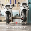 CAVALLETTO ALZAMOTO IN ACCIAIO CAPACITÀ 150KG, ALTEZZA REGOLABILE E PIANO ANTISCIVOLO, ROSSO
