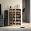 MOBILE PORTA CD CON RIPIANI REGOLABILI PER 456 CD O 336 DVD, 24 SCOMPARTI, 89X20X130.5 CM, LEGNO