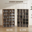 MOBILE PORTA CD CON RIPIANI REGOLABILI PER 456 CD O 336 DVD, 24 SCOMPARTI, 89X20X130.5 CM, LEGNO