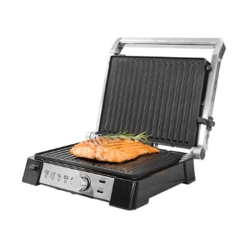 BISTECCHIERA MASTER INOX 2000W  CON PIASTRE ESTRAIBILI 359X323X134MM