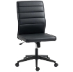 SEDIA DA UFFICIO ERGONOMICA E REGOLABILE CON SCHIENALE RICURVO, IN PELLE PU E ACCIAIO, 58X53X97-107 CM, NERO