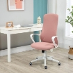 SEDIA DA UFFICIO ERGONOMICA E IMBOTTITA CON ALTEZZA REGOLABILE E DONDOLO, 62X56X110-119.5 CM, ROSA