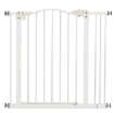 CANCELLETTO PER CANI ESTENSIBILE CON 2 BLOCCHI E CHIUSURA AUTOMATICA IN METALLO E PLASTICA 74-87X78 CM BIANCO