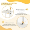 CANCELLETTO PER CANI ESTENSIBILE CON 2 BLOCCHI E CHIUSURA AUTOMATICA IN METALLO E PLASTICA 74-87X78 CM BIANCO