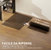 TAPPETINO SALVAPAVIMENTO 120X90 CM IN PLASTICA NERA TRASPARENTE PER SEDIA DA UFFICIO