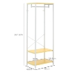 MOBILE APPENDIABITI 2 IN 1 CON RIPIANO A 2 LIVELLI, IN ACCIAIO E TRUCIOLATO, 60X40X167.5 CM