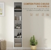 MOBILE BAGNO SOSPESO A COLONNA CON RIPIANI REGOLABILI E CHIUSURA SOFT CLOSE, 30X31.5X160 CM, BIANCO