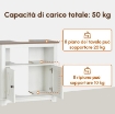 MOBILE BAGNO SOTTO LAVABO CON ARMADIETTO A 2 ANTE E RIPIANO APERTO, IN TRUCIOLATO, 60X30X60 CM