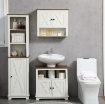 MOBILE BAGNO SOTTO LAVABO CON ARMADIETTO A 2 ANTE E RIPIANO APERTO, IN TRUCIOLATO, 60X30X60 CM