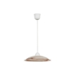 DUNA LAMPADA A SOSPENSIONE IN VETRO CENTRIFUGATO ALABASTRO TABACCO CON PENDE IN PLASTICA DIAMETRO 30X90H CM