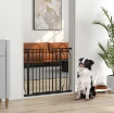 CANCELLETTO DI SICUREZZA PER CANI ESTENSIBILE 75-95 CM IN ACCIAIO E ABS, 75-95X76 CM, NERO
