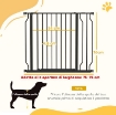 CANCELLETTO DI SICUREZZA PER CANI ESTENSIBILE 75-95 CM IN ACCIAIO E ABS, 75-95X76 CM, NERO