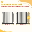 CANCELLETTO DI SICUREZZA PER CANI ESTENSIBILE 75-95 CM IN ACCIAIO E ABS, 75-95X76 CM, NERO