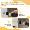 CANCELLETTO DI SICUREZZA PER CANI ESTENSIBILE 75-95 CM IN ACCIAIO E ABS, 75-95X76 CM, NERO
