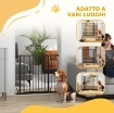 CANCELLETTO DI SICUREZZA PER CANI ESTENSIBILE 75-95 CM IN ACCIAIO E ABS, 75-95X76 CM, NERO