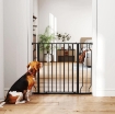 CANCELLETTO DI SICUREZZA PER CANI ESTENSIBILE 75-95 CM IN ACCIAIO E ABS, 75-95X76 CM, NERO