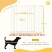 CANCELLETTO PER CANI A LARGHEZZA REGOLABILE CON DOPPIO BLOCCO, IN ACCIAIO E ABS, 76X75-95 CM, BIANCO