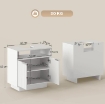 MOBILE SOTTO LAVABO BAGNO CON RIPIANO INTERNO REGOLABILE E RIPIANO APERTO, IN LEGNO, 60X33X63 CM, BIANCO