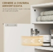 MOBILE SOTTO LAVABO BAGNO CON RIPIANO INTERNO REGOLABILE E RIPIANO APERTO, IN LEGNO, 60X33X63 CM, BIANCO