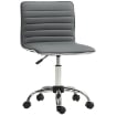 SEDIA DA UFFICIO ERGONOMICA IN PELLE PU CON ALTEZZA REGOLABILE SEDUTA GIREVOLE E RUOTE GRIGIO SCURO